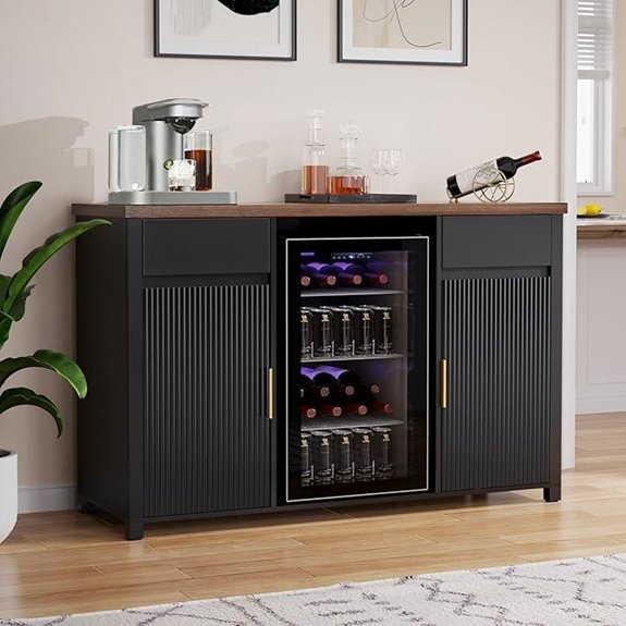 GDLF Large Coffee Bar Cabinet with Fridge Space