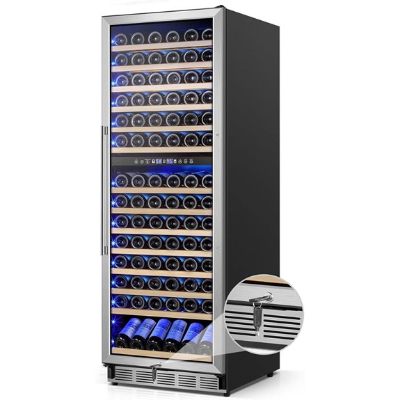 Large 180-Bottle Dual Zone Wine Cooler Refrigerator