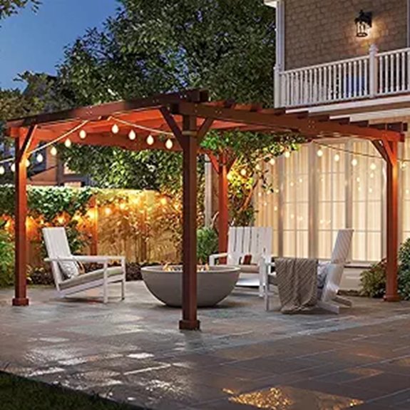 Outsunny 11x12.5' Wooden Outdoor Pergola with Trellis