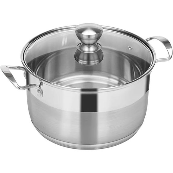 Ohtomber 12 Quart Stainless Steel Stock Pot