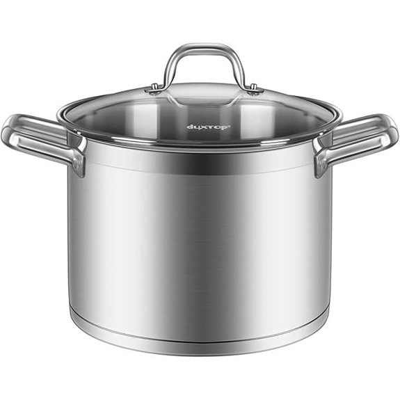 large stainless steel stockpot