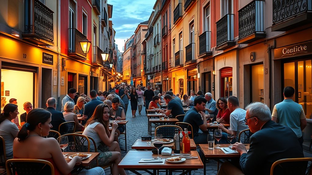 late social relaxed dinners