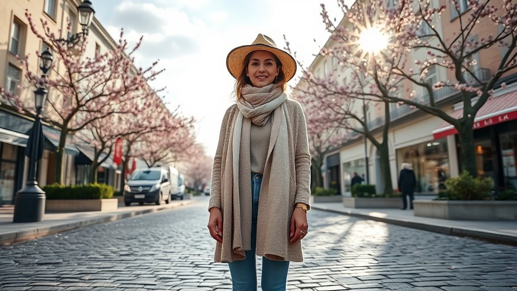 layered adaptable spring clothing