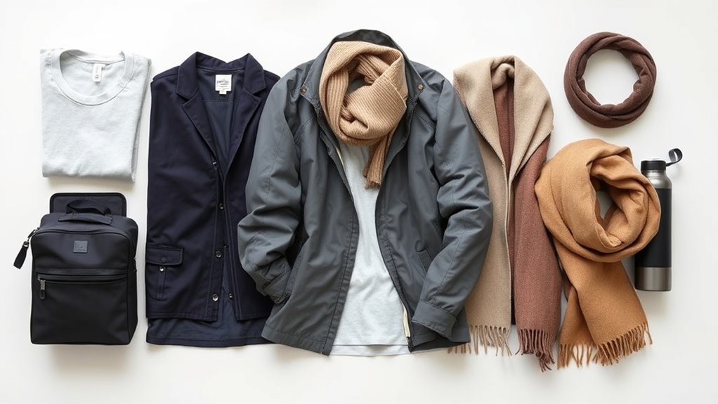 layered clothing for comfort