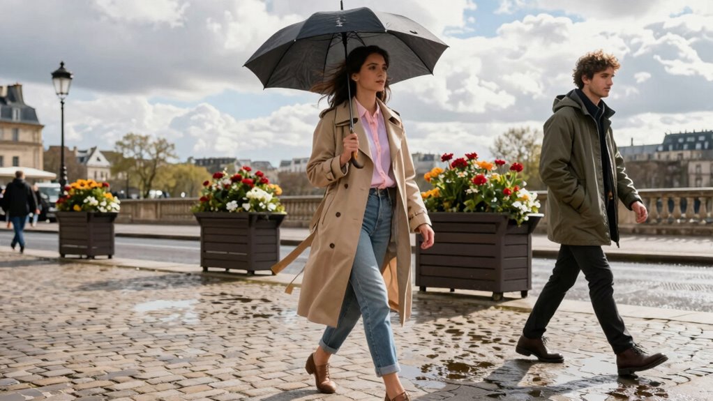 layered clothing for variable weather