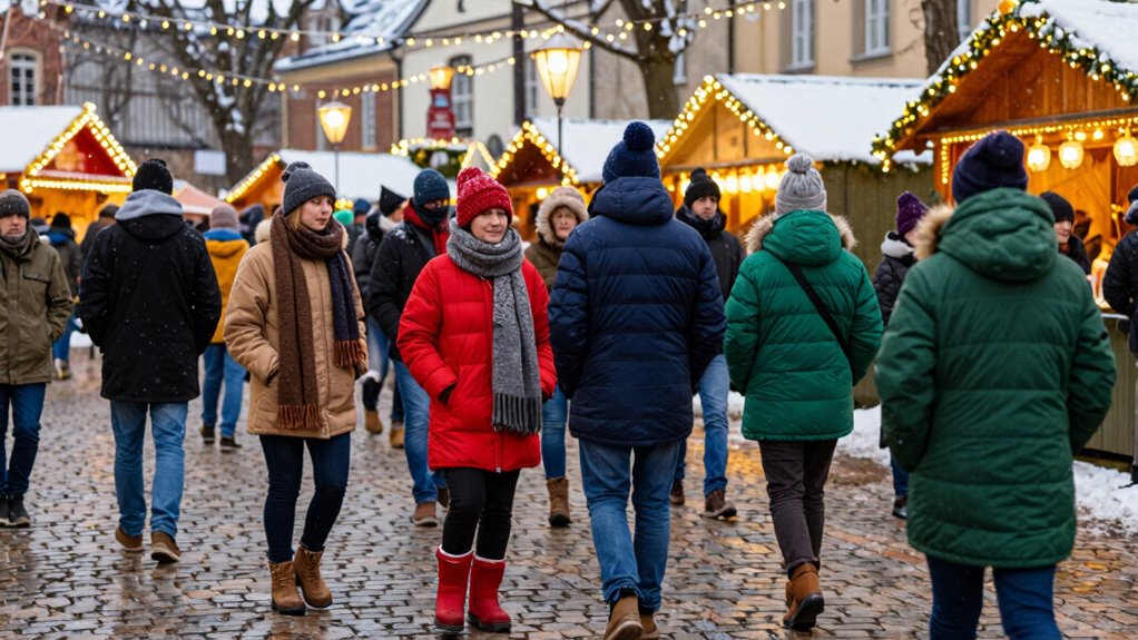 layered warm comfortable attire