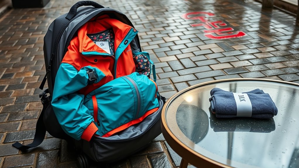 layered waterproof quick dry clothing
