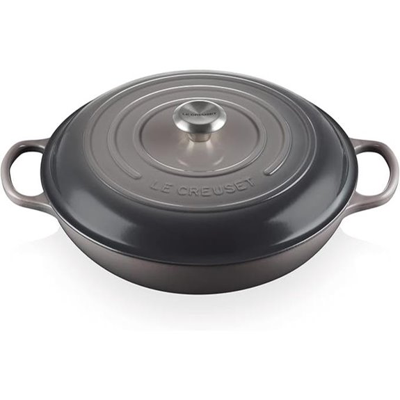 Le Creuset Enameled Cast Iron Signature Braiser 5 qt. Oyster
