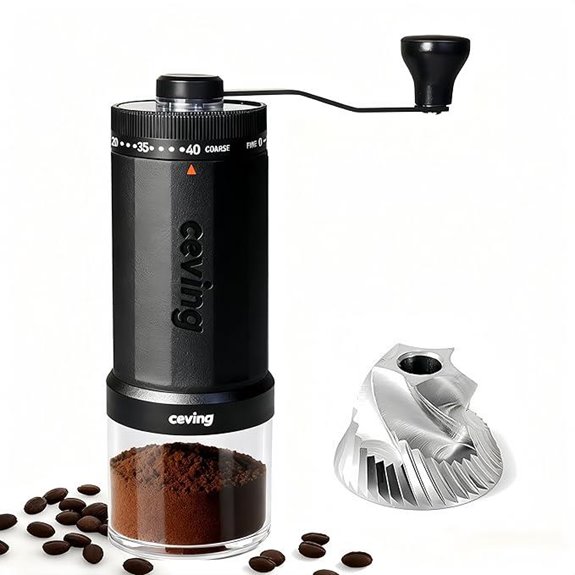 Portable 60g Manual Coffee Grinder with Adjustable Settings