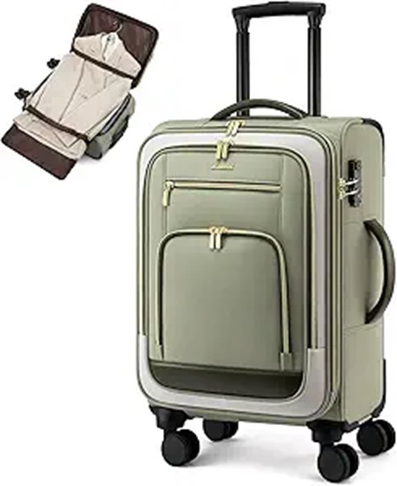 LOVEVOOK 22-Inch Airline Approved Spinner Luggage