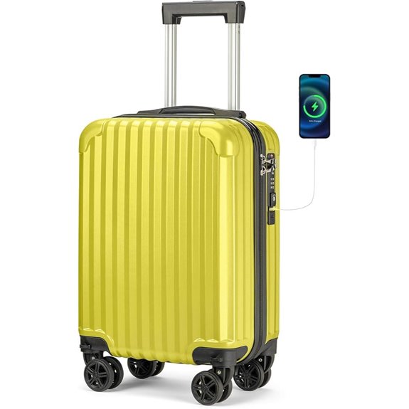 Lightweight Hardside Suitcase with TSA Lock & USB