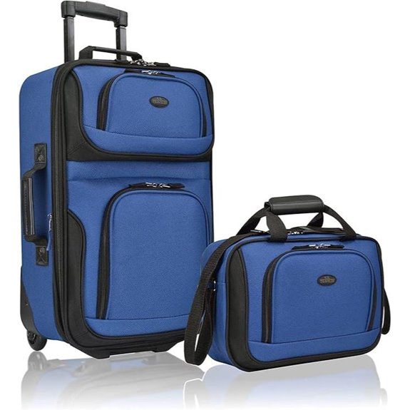 U.S. Traveler Rio Lightweight Rolling Carry-On Suitcase