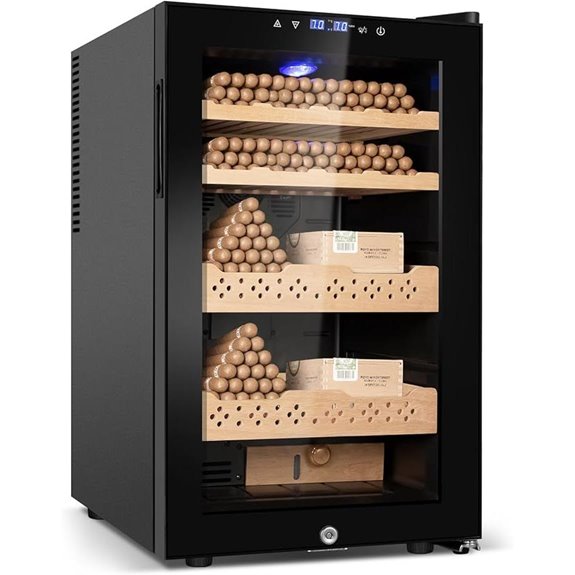 Electric Cooler Cabinet with Lock and Cedar Shelves