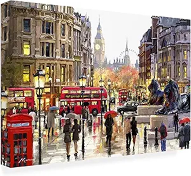 London Landscape Canvas Wall Art (22x32)