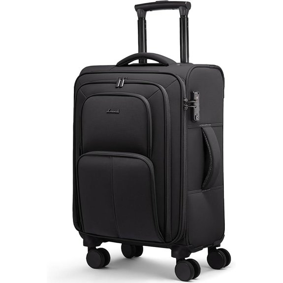 LOVEVOOK 22-inch TSA Softside Carry-On with Spinner Wheels