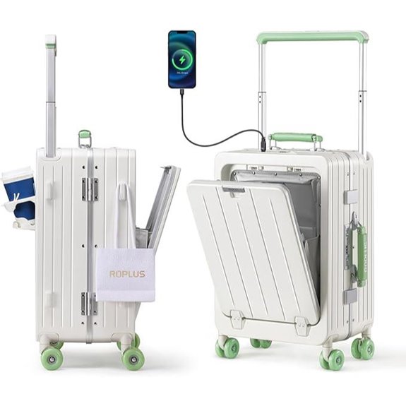 Carry On Luggage with USB Ports and TSA Lock