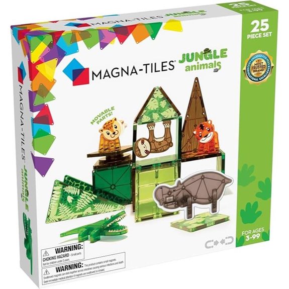 MAGNA-TILES Jungle Animals Magnetic Building Set