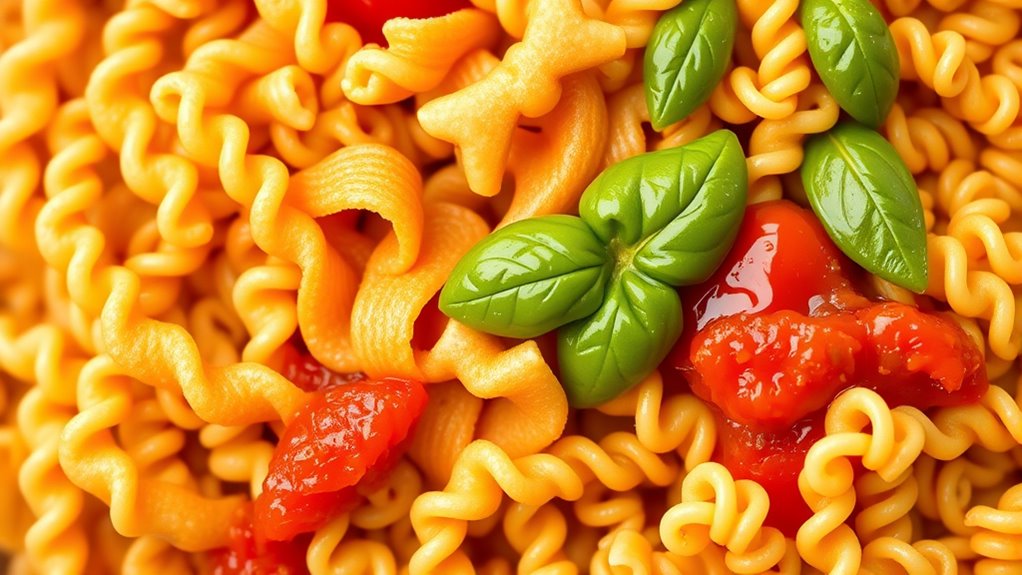 match pasta shapes thoughtfully