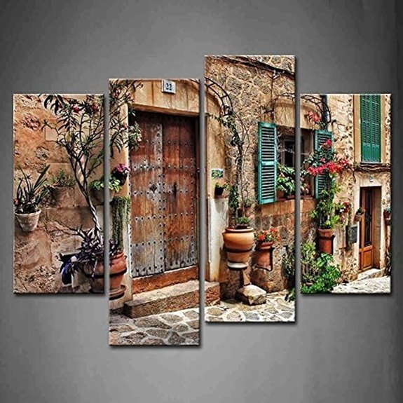 Mediterranean Town Wall Art Canvas Print
