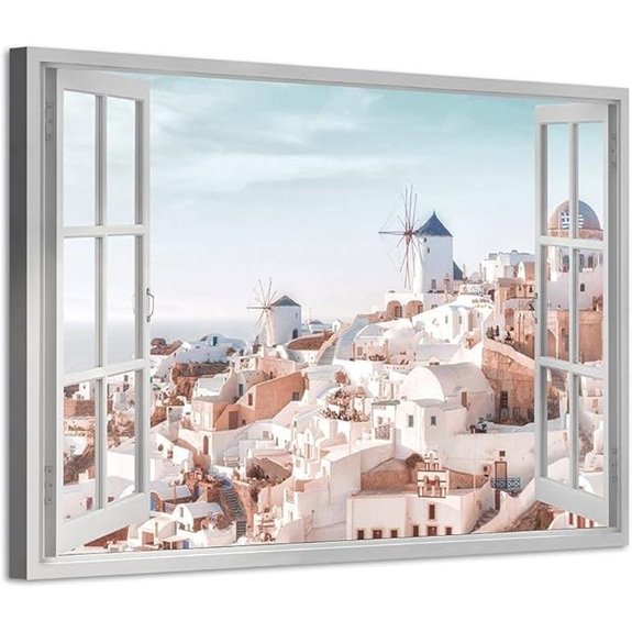 Mediterranean Landscape Canvas Wall Art for Greece Home