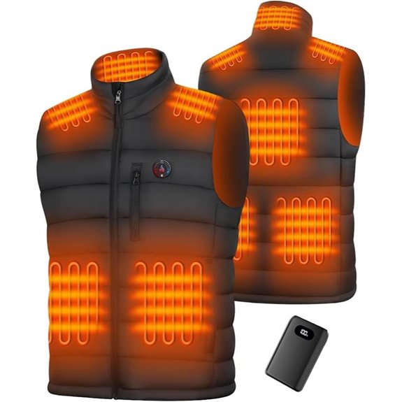 Heated Men's Vest with 20000mAh Battery Pack