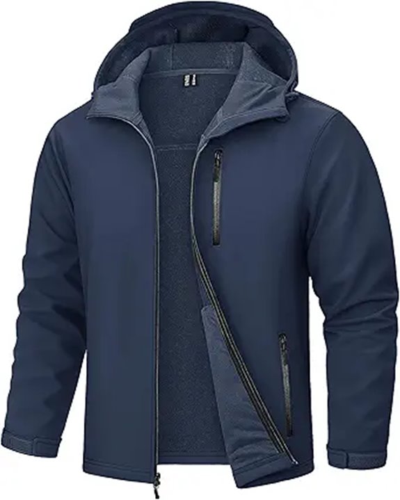 TACVASEN Men's Waterproof Fleece-Lined Softshell Jacket