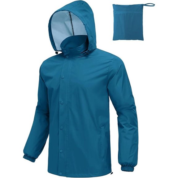 COOFANDY Men's Waterproof Packable Rain Jacket