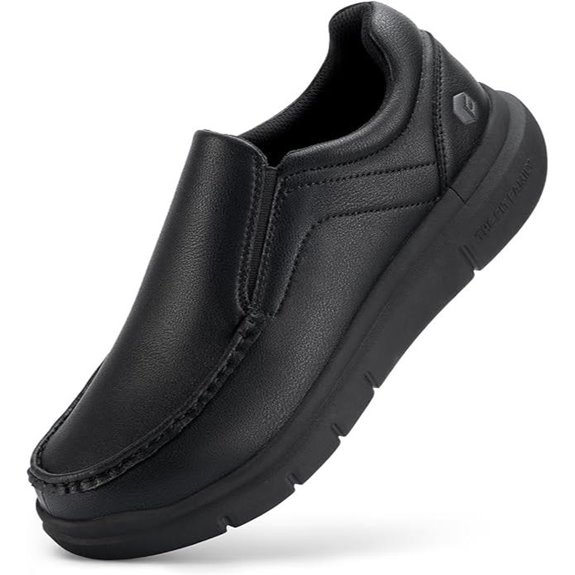 FitVille Men’s Leather Slip-On Dress Shoes