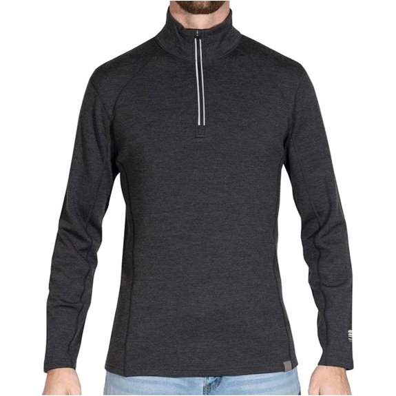 MERIWOOL Men's Heavyweight Merino Wool Half Zip Sweater