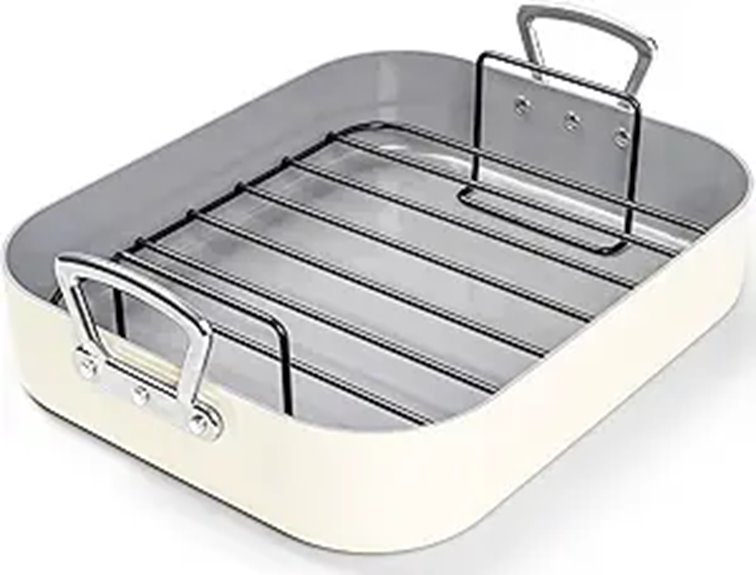MICHELANGELO Ceramic Roasting Pan with Rack