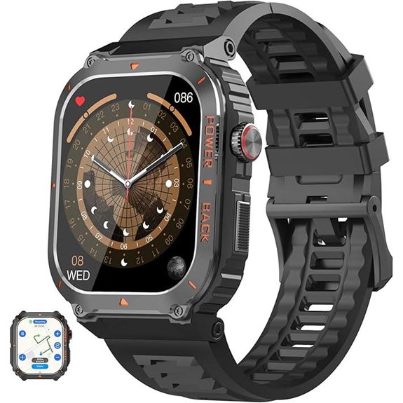 Military GPS Smart Watch for Men with Fitness Tracking