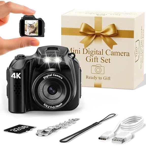 Flatic Mini 4K Keychain Camera with 32GB Card