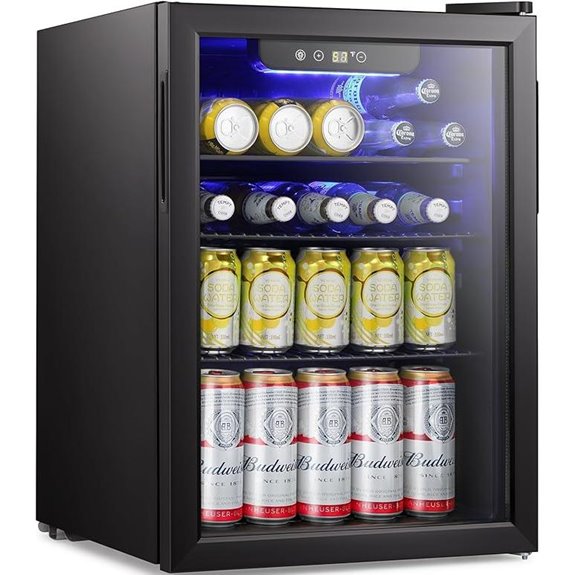 Antarctic Star 85 Can Beverage Mini Fridge with Glass Door