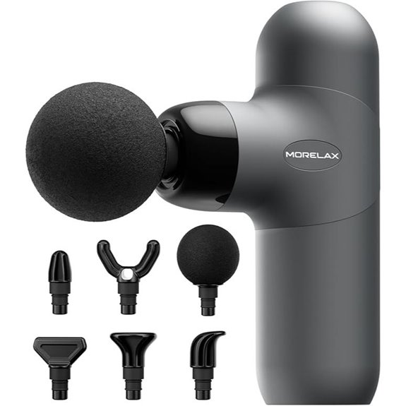 Morelax Mini Massage Gun with 6 Heads and 4 Speeds