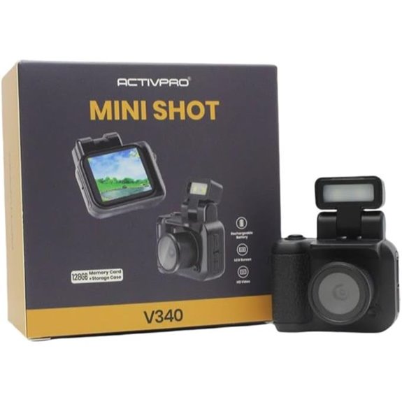 Mini Shot V340 Keychain Digital Camera with 128GB Card