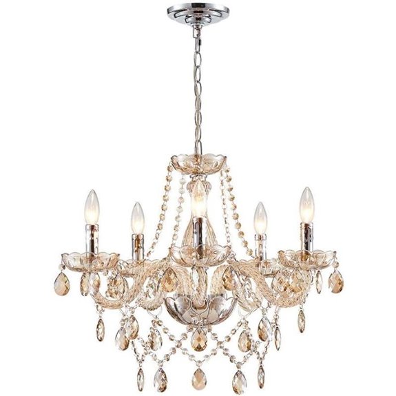 Saint Mossi 5-Light Modern K9 Crystal Chandelier