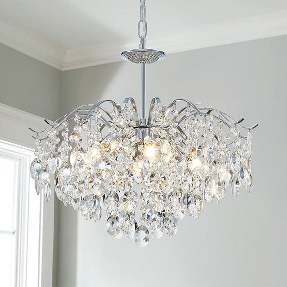 Saint Mossi Modern K9 Crystal Chandelier Chrome Finish