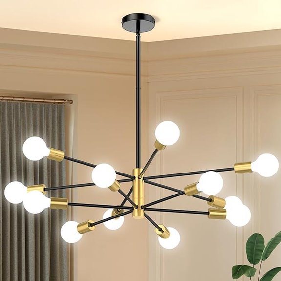 Sputnik 12-Light Modern Ceiling Chandelier