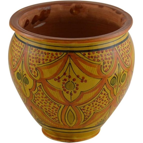 Moroccan Handmade Ceramic Flower Pot for Indoor Garden