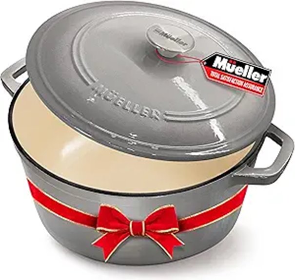 Mueller 6 Quart Enameled Cast Iron Dutch Oven