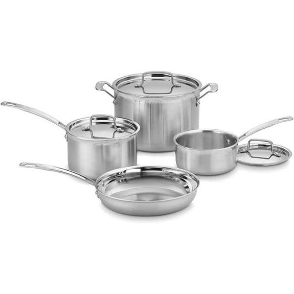 Cuisinart MCP-7NP1 Multiclad Pro Triple Ply 7-Piece Cookware Set Skillet