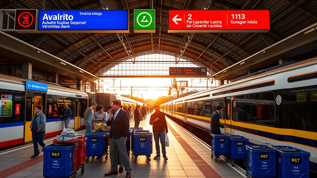 navigate train stations efficiently