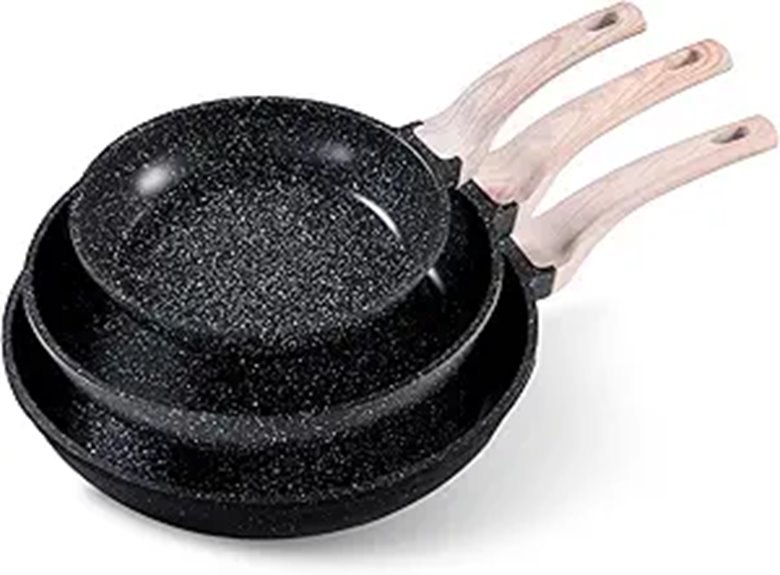 Carote Non-Stick Frying Pan Set (8,10,12)