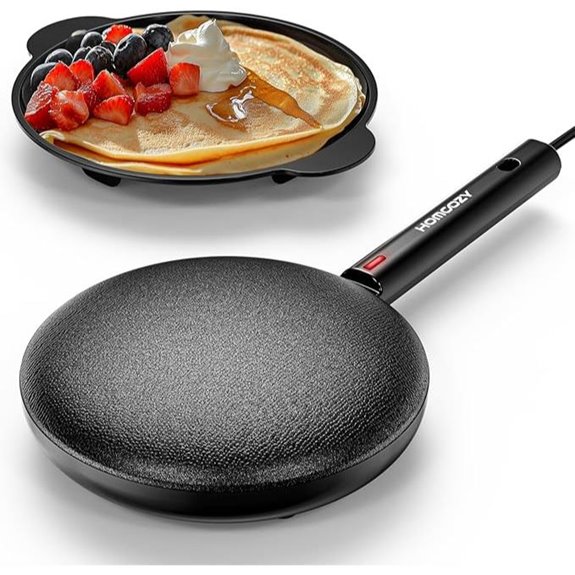 Electric Crepe Makers Nonstick Coating & Automatic Temperature Control