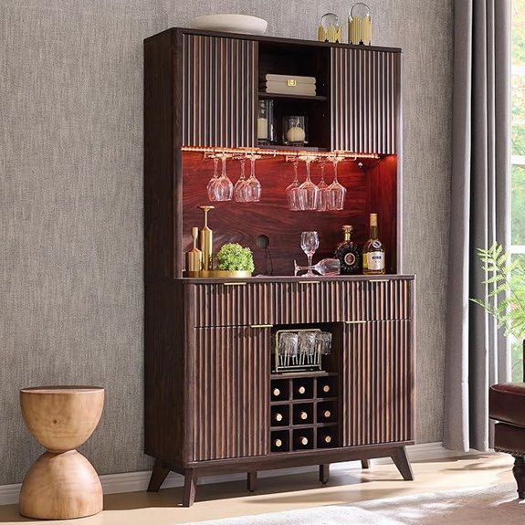 OKD 72 Wine Bar Cabinet with LED Lights