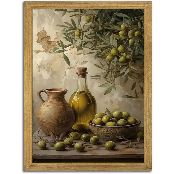 Wood Framed Olive Kitchen Wall Art (8x10) (8x10)