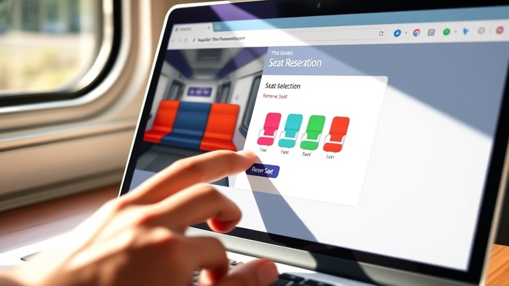 online train booking process