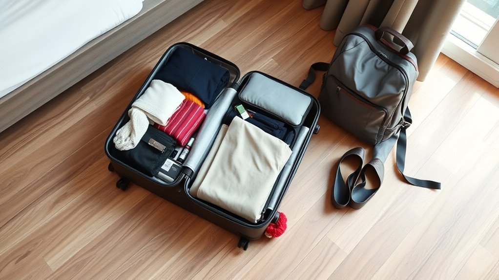 organized luggage for easy travel