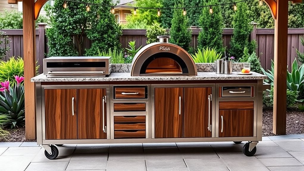 outdoor kitchen cart essentials