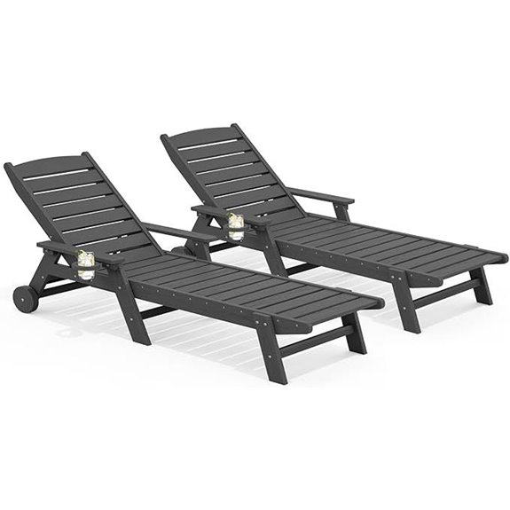 SERWALL Outdoor Chaise Lounge Set of 2